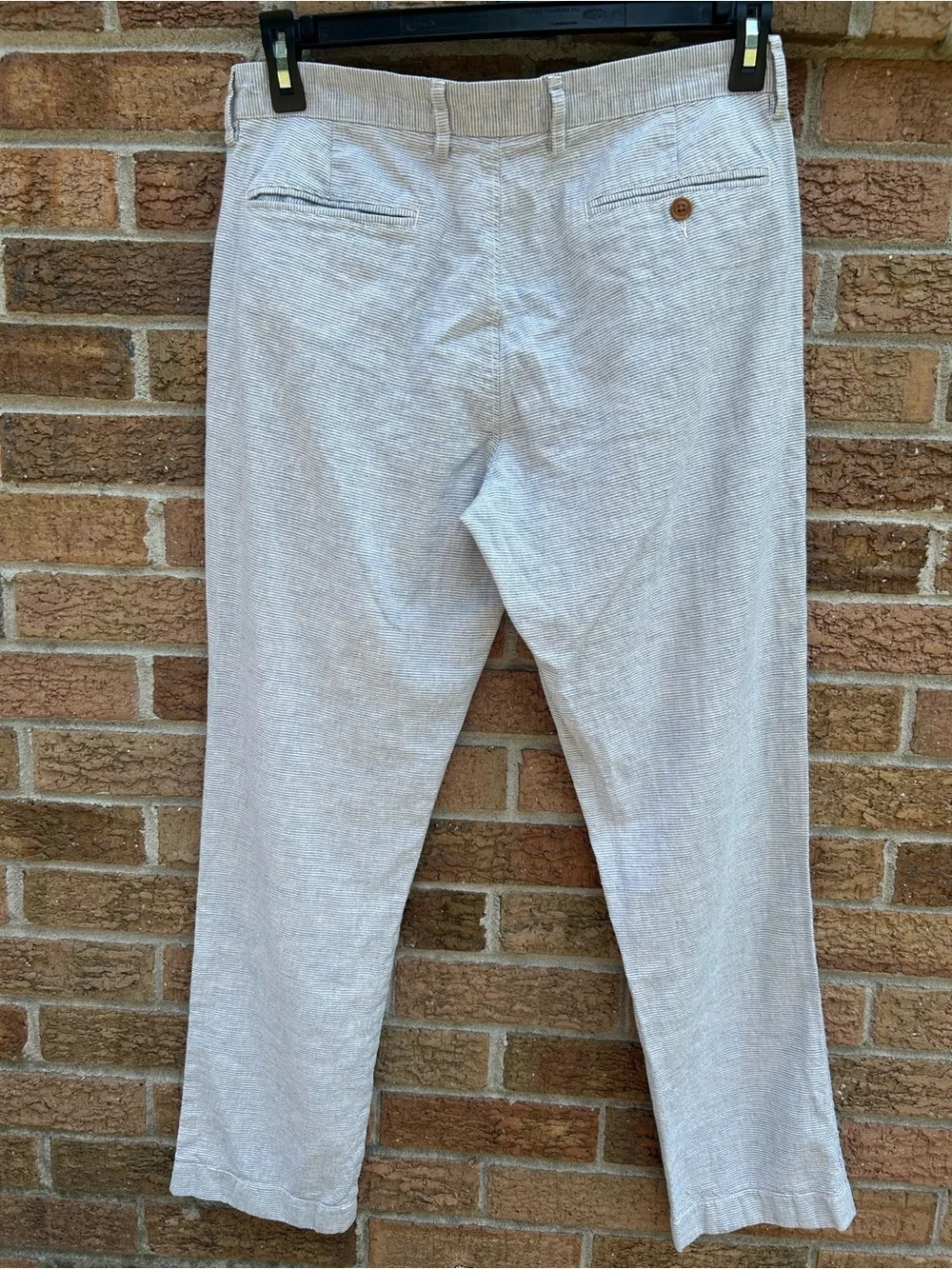 J. Crew Light blue / white horizontal stripe Men's Chino Pants 32x30